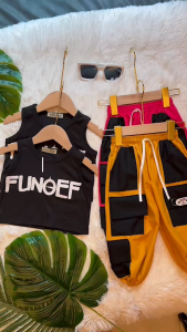 ชุดเด็กผู้หญิง เสื้อผ้าเด็กผู้หญิง ชุดแดนเซอร์ ชุดฮิปฮอป น้ำหนัก 5-25 กิโล รหัสHH06