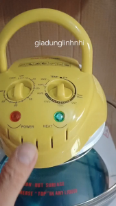 Thân Lò Nướng Thủy Tinh Cao Cấp Dung Tích 12 lít dùng được cho tất cả các lò nướng tròn