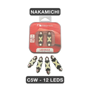 2PCS Nakamichi 12LED C5W 28mm 31mm 36mm 39mm 41mm Car Dome Light Reading Light Festoon Light Interior Light License Plate