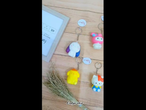 Gantungan Kunci Sanrio Squishy Mini Motif Karakter Sanrio - Gantungan Kunci 1 Pcs
