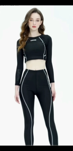 WAVE swimming suit women 3 piece 泳衣女装 显瘦 大码 游泳衣女装 泳衣女装保守 swimwear women swimsuit Solid Color Swimsuit Korean long sleeve swimsuit women 游泳衣 大码泳衣 潜水服 swimsuits for women swimingsuit womenswimsuit woman swimsuit for women 泳衣ins风 baju renang 泳衣perempuan