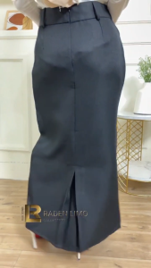 Rok Kerja Wanita Panjang / Rok Formal Rempel Span / Rok Kerja Kantor Wanita / Rok Polos Span Wanita