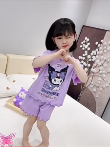 Piyama Anak Perempuan Motif Sanrio Kuromi Melody Lotso Lembut Import Terbaru