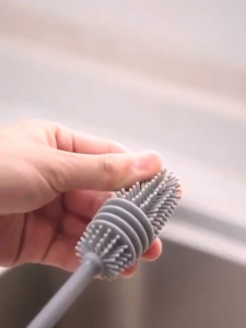 GO169 Sikat Botol Susu Silikon / Brush Gagang Panjang / Pembersih Alat Rumah Tangga