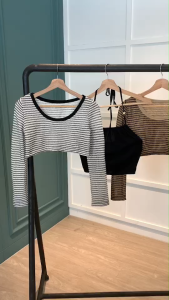 BL20939 2pcs Halter Singlet With Crop Outer Top