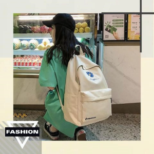 LiShops ใหม่ กระเป๋าเป้สะพายใช้งานสะดวกสบาย ทรงสวยเรียบง่ายใช้งานคุ้มค่ามากับงานปักสวยๆมี 5 สีพร้อมส่ง