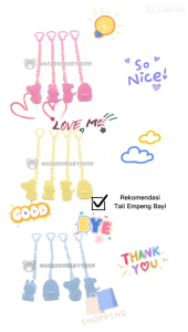 Tali Empeng Bayi Plastik & Gantungan Empeng Bayi