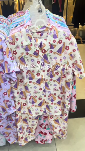 ชุดนอนผู้หญิง ลิขสิทธิ์แท้ กระโปรงแขนสั้น-แขนยาว ผ้าคอตตอนยืด