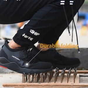 【Ready stock】Safety Shoes for men Steel toe cap Breathable Anti-smash Anti-puncture Shoes Women