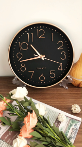 Colapa Glass Simple Wall Clock: Modern Silent Home Decoration for Living Room & Bedroom