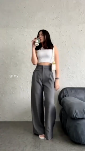 ORO PANTS Highwaist - Loose Pants Trousers - Celana Wanita Knit Premium Jumbo