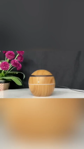 Máy Phun Sương Xông Tinh Dầu Tạo Đổ Ẩm Vân Gỗ Hình Tròn