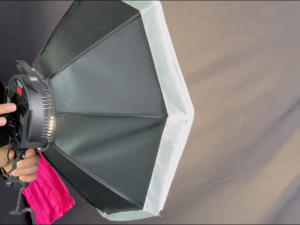 96W LED Rechargeable Round Handheld Studio Video Fill Light Continuous Lighting Kit With Softbox