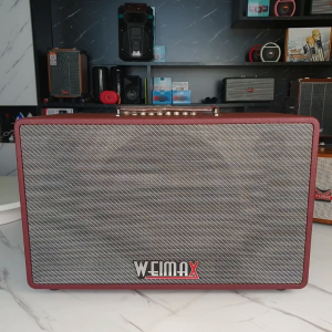 Loa Karaoke xách tay WIEMAX T-125 | Công suất 750W Bluetooth 5.0 Bass 25 cm Pin 6h Thiết kế 7 đường tiếng chống hú và chống nhiễu kèm 2 micro không dây chính Hãng - Bảo hành 12 tháng