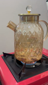 Heat endures high quality diamond cutting glass water jar with lids