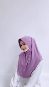 Jilbab instan Bergo hamidah Size M Menutup dada Kerudung sport Jersey premium Hijab pet tebal
