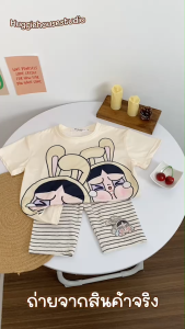 พร้อมส่ง ว01-ว04 ชุดเด็กสติช เสื้อเป็นทรงโอเวอร์ไซส์ค่ะ