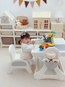 Bộ bàn lego kết hợp bàn vẽ đa năng 6IN1 (tặng kèm bộ bút màu) Babyviva