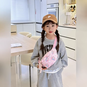 Sanrio Satchel Bag Kid Chest Bag Fashion Korean Cartoon Bag Sanrio Print Single Shoulder Messenger Bag Children Crossbody Bag