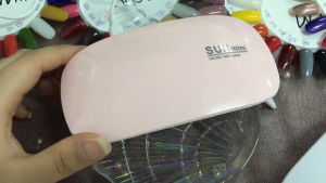 เครื่องอบเล็บเจล SUN Mini+BASE+TOP+ จิ๋วแต่แจ๋ว ขนาดพกพา UV/LED 6w มีสายชาร์จ USB มีสีชมพู / ขาว