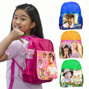 Customized Print your Picture Kids School Cute New Fashion Backpack Bag for Girls and Boys