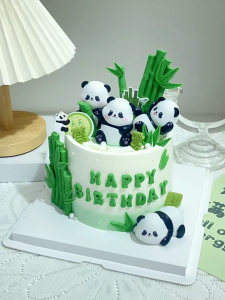 [Ready Stock] Panda Cake Topper Cake Decoration 趴趴熊小熊猫 熊猫树脂蛋糕摆件
