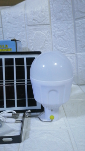 LEETEC Portable Super Bright Solar Rechargeable Led Lamp Bulb with Remote Control and Solar Panel