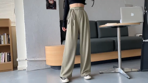 Celana Lebar Kaki & Celana Setelan Pinggang Tinggi Baru Impor