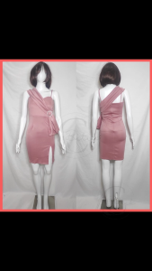 383 Dress Night Party Baju Seragam LC Karaoke Wanita Cantik Wanita Cantik Bodycon Scuba Size M