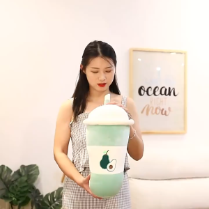 Gối Ôm Gấu Bông Bình Trà Sữa Siêu Kute Chất Liệu Nhung Cao Cấp 50 cm Màu Cam Đủ Màu