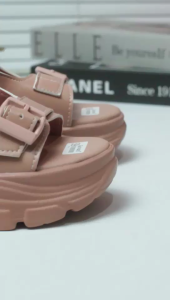 Sandal Wanita Wedges Candy Sole 5 Cm Hitam Hijau Ungu Moca Salem Putih