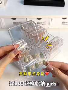 🐻❄️ ใสเวอร์🐻❄️ กล่องเก็บเครื่องประดับ กล่องเก็บพกพา พลาสติกใส สร้อย กำไร ตลับเก็บของพกพา 🐻❄️