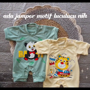 Chipu Baby: Baju Jumper Romper Bayi Laki-laki & Perempuan 0-5 Bulan