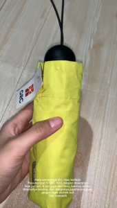 Payung Lipat 5 Polos Warna / Mini / Dompet / Lapis Hitam / GRC - 503