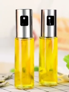 【SG Next Day Delivery】100ml Stainless Steel Oil Spray Bottle with Scale Portable Kitchen Oil Spray Bottle Container Dispenser Versatile Glass Spray for Air Fryer Grilling Baking BBQ Salad Roasting Cooking