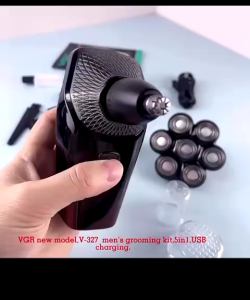 VGR V-327 Professional Men Grooming Kit 5 in 1 IPX7 Waterproof Shaver V327