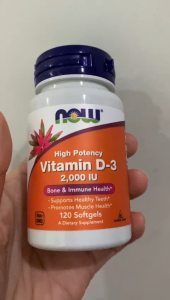 Now Vit D Vitamin D3 2000 iu 120 atau 240 softgels