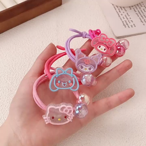 Pinapple ยางมัดผมลายการ์ตูน Sanrio สุดน่ารัก ทนทาน ยางรัดผมสาวน้อย เชือกมัดผมหางม้า