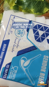 Sendok Bebek /Sendok Plastik Tebal Food Grade Warna Bening  1 PAK isi 144 pcs