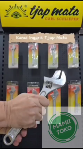 Kunci Inggris 8 Inch & Tjap Mata 2 Fungsi: Kunci Pipa 8\" Cap Mata