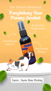 Pet Odor Remover Penghilang Bau Pesing dan Pup Kucing Pengharum Pasir dan Kandang Aerizoo
