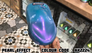 2K Paint AIKKA AK2224 Turquoise FA 4 Pearl Series Automotive Car Motor Paint Aerosol Spray Cat Kereta Biru Pink DIY