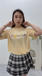 CAROTYLES S Kaos Couple Keluarga JACKET POOH Wanita Lengan Pendek Katun