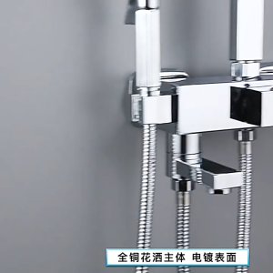 Silver Color Rain Shower Head Mixer With High Pressure Handheld Shower With 360 Rotating Tap Faucet