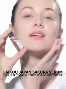 LAIKOU Japan Sakura Tighten Pores Skin Rejuvenation Evens Skin Tone Facial Serum