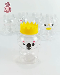 Combo 60 Hũ nhựa cổ rộng 62mm nắp hình nón & vương miện  đựng trà sữa bánh kẹo đồ khô