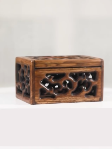 Hand-carved Solid Wood Tissue Box Cover Car Tissue Box Home Hotel Desktop Storage Tissue Box