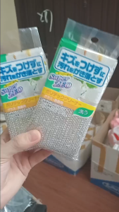 Mút rửa ly chén Aisen Nhật Bản KZ118 (mút bọc sợi nhôm) hàng nhập