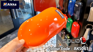 2K Paint AIKKA AK5061 Hi-Bright Orange SOLID SERIES Color Car Motor Paint DIY Aerosol Spray Cat Bancuh Kereta 车漆