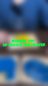 Hntob 15*11cm 3D Multilayer Puzzle Multi-Layered Animals Jigsaw Early Educational Toy